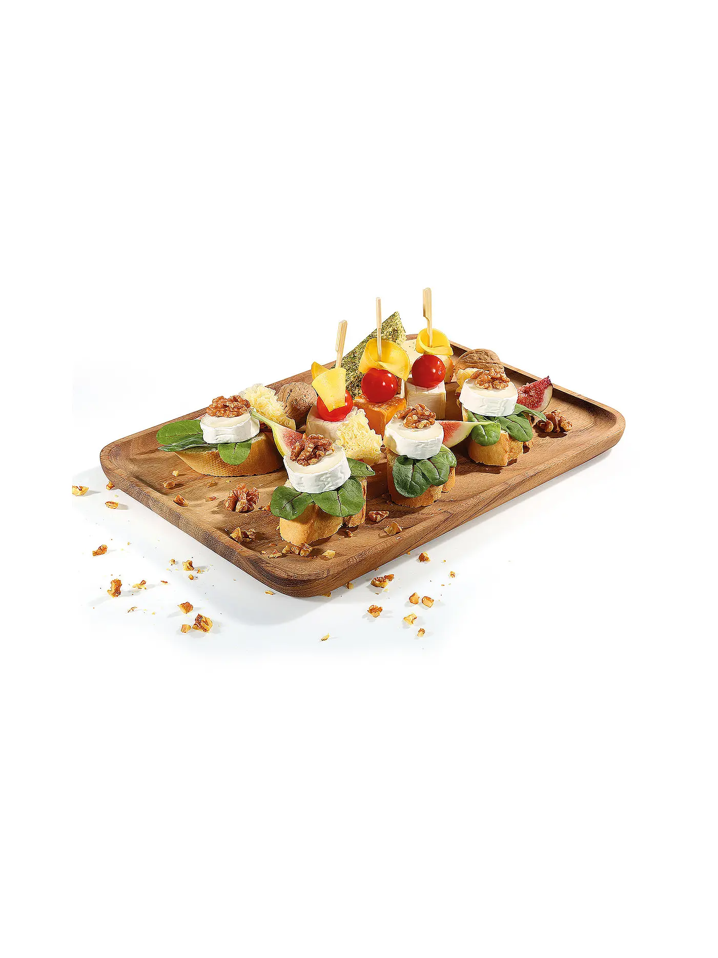 ZASSENHAUS | Holzbrett - Snackplatte, Akazie 35,5×23,5 cm | 